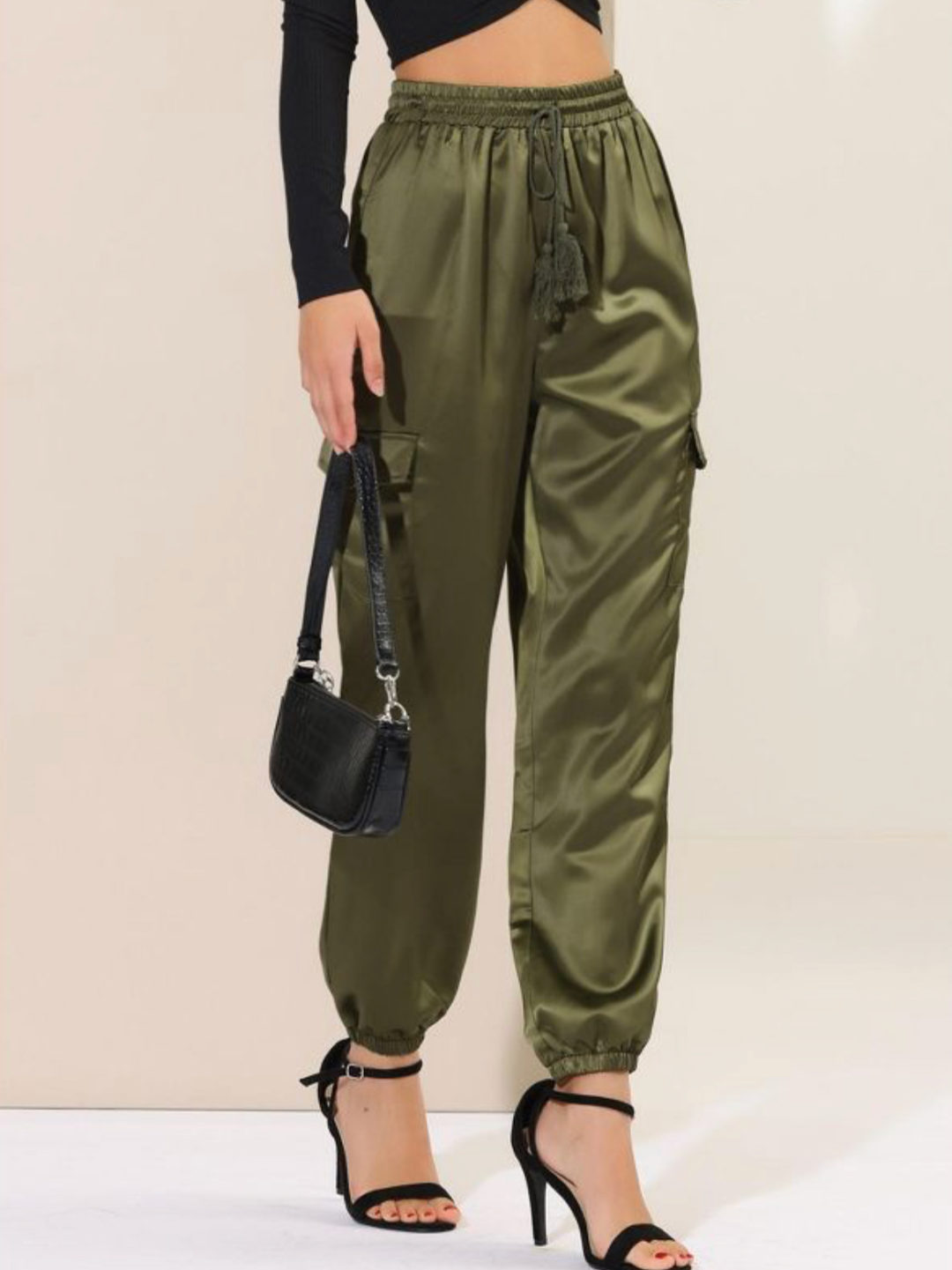 wardrobe transition pieces staples silky cargo pants