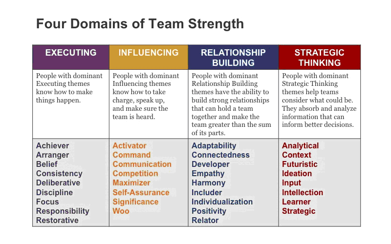 CliftonStrengths chart